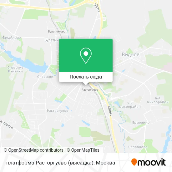 Карта платформа Расторгуево (высадка)