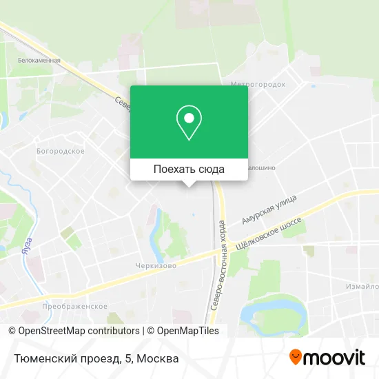 Карта Тюменский проезд, 5