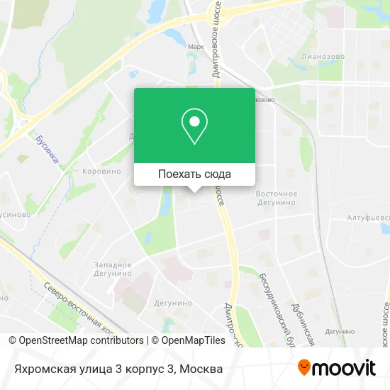 Карта Яхромская улица 3 корпус 3