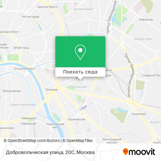 Карта Добровольческая улица, 20С