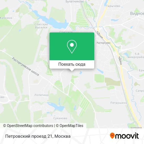 Карта Петровский проезд 21
