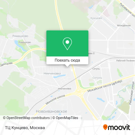 Карта ТЦ Кунцево