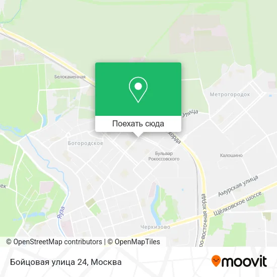 Карта Бойцовая улица 24