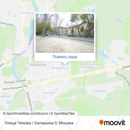 Карта Улица Чехова / Балашиха-3