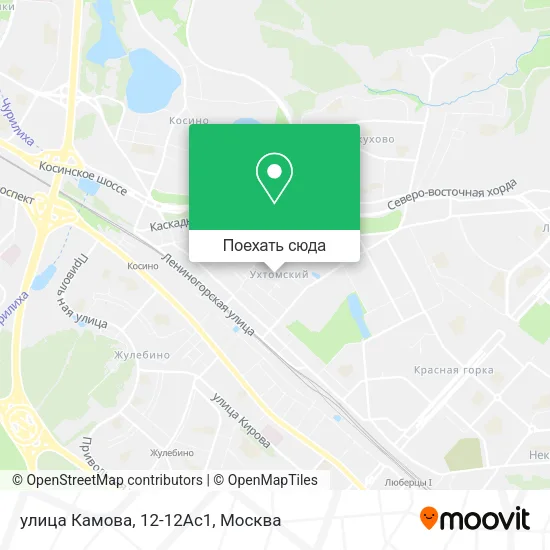 Карта улица Камова, 12-12Ас1