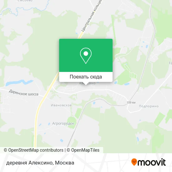 Карта деревня Алексино