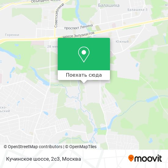 Карта Кучинское шоссе, 2с3