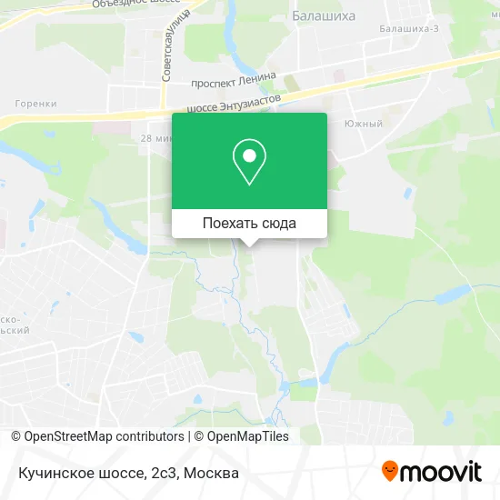 Карта Кучинское шоссе, 2с3