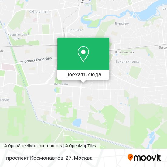 Карта проспект Космонавтов, 27