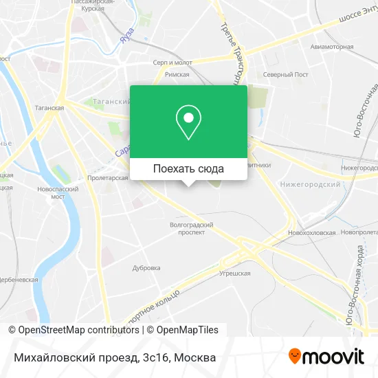 Карта Михайловский проезд, 3с16