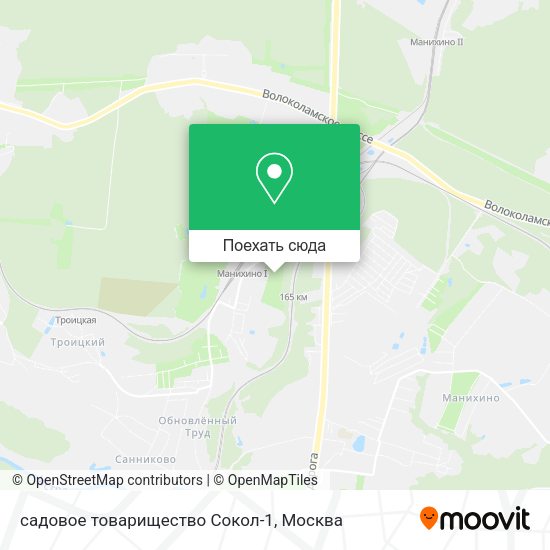 Карта садовое товарищество Сокол-1