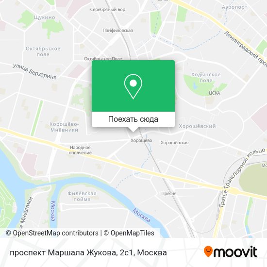 Карта проспект Маршала Жукова, 2с1