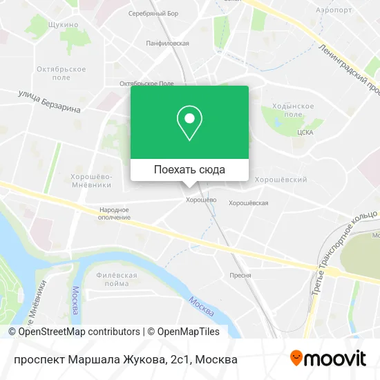 Карта проспект Маршала Жукова, 2с1