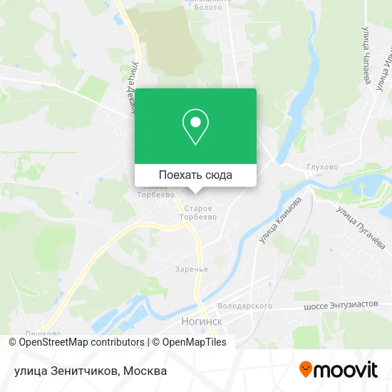 Карта улица Зенитчиков