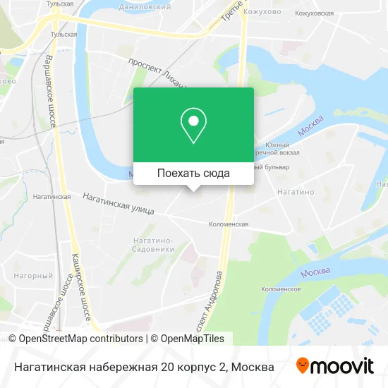 Карта Нагатинская набережная 20 корпус 2