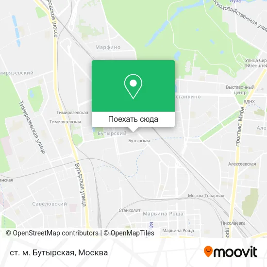 Карта ст. м. Бутырская