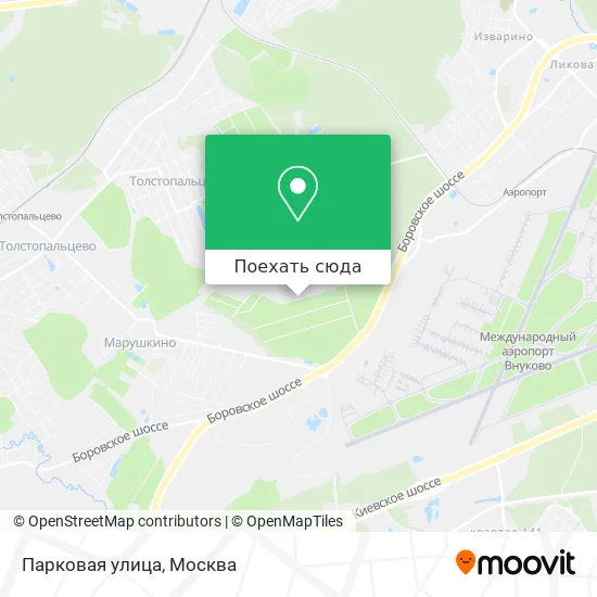 Карта Парковая улица