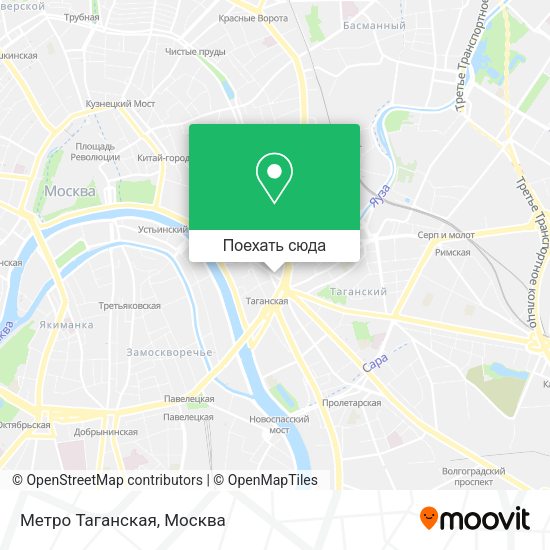 Карта Метро Таганская