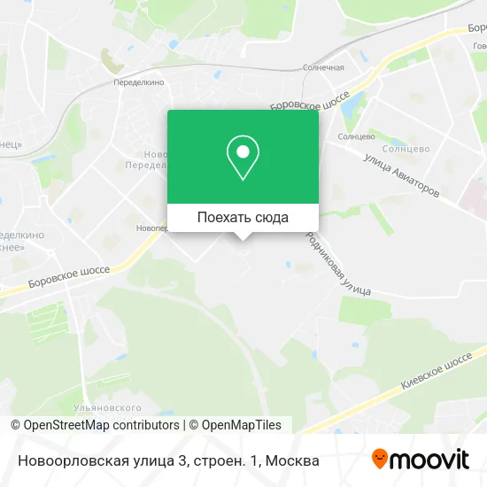 Карта Новоорловская улица 3, строен. 1