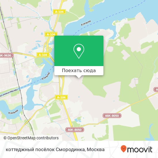 Карта коттеджный посёлок Смородинка