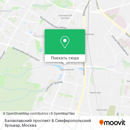 Карта Балаклавский проспект & Симферопольский бульвар