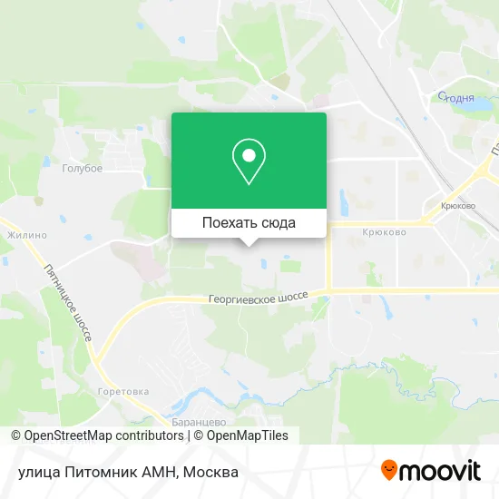 Карта улица Питомник АМН