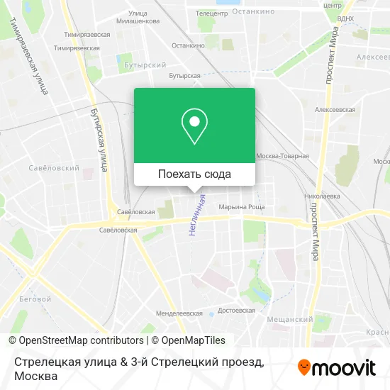 Карта Стрелецкая улица & 3-й Стрелецкий проезд