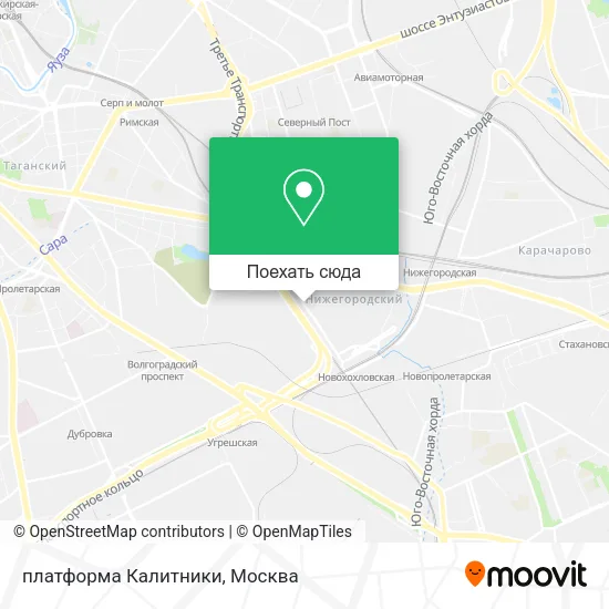 Карта платформа Калитники