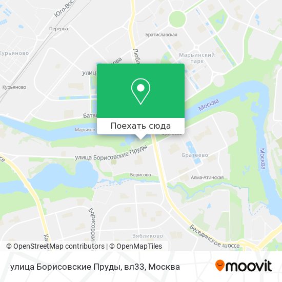 Карта улица Борисовские Пруды, вл33