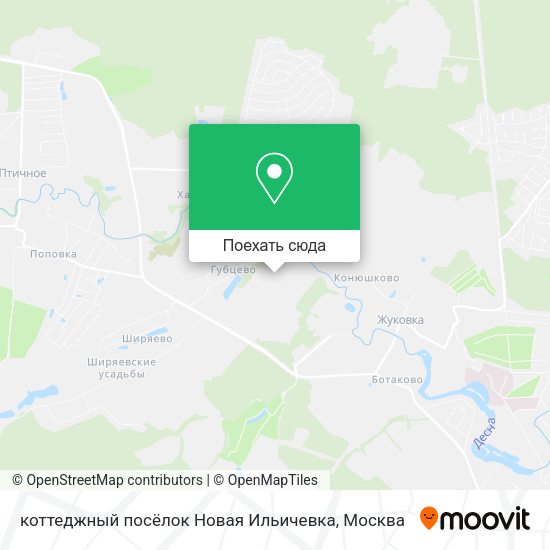 Карта коттеджный посёлок Новая Ильичевка