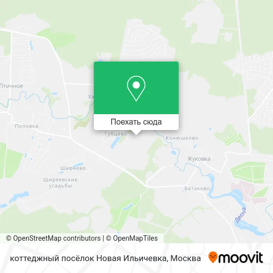 Карта коттеджный посёлок Новая Ильичевка