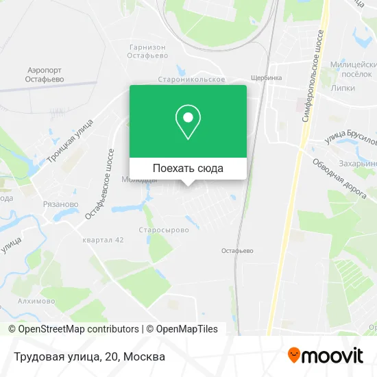 Карта Трудовая улица, 20