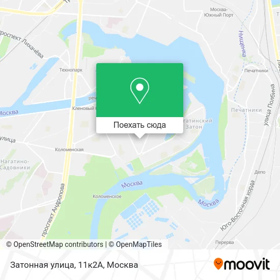 Карта Затонная улица, 11к2А