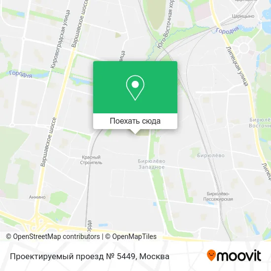 Карта Проектируемый проезд № 5449