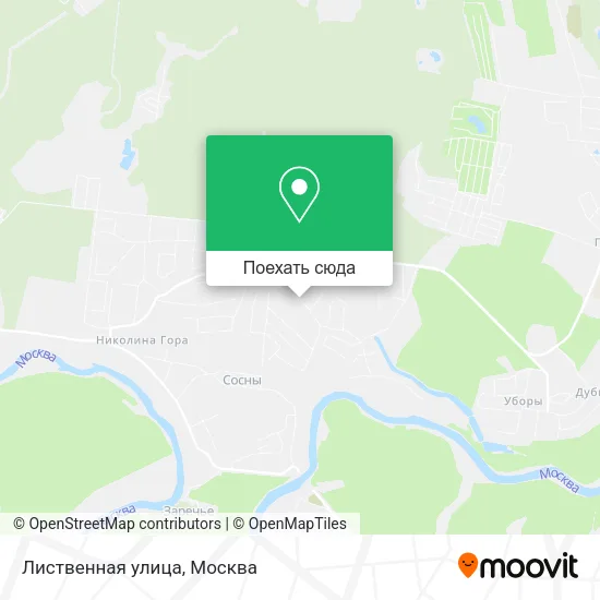 Карта Лиственная улица