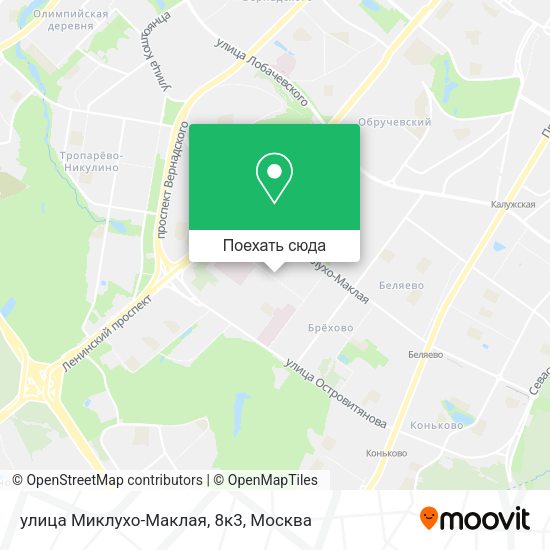 Карта улица Миклухо-Маклая, 8к3