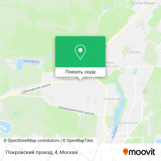 Карта Покровский проезд, 4