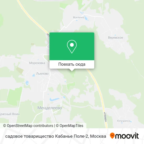 Карта садовое товарищество Кабанье Поле-2