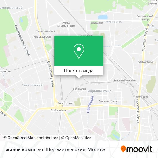 Карта жилой комплекс Шереметьевский