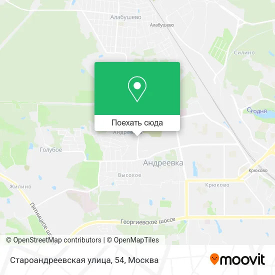 Карта Староандреевская улица, 54