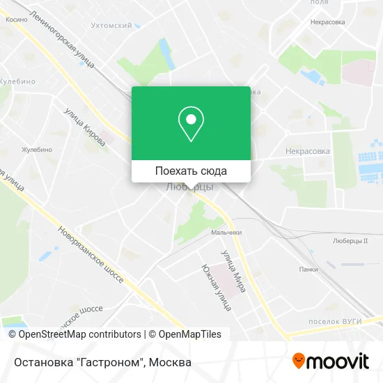 Карта Остановка "Гастроном"
