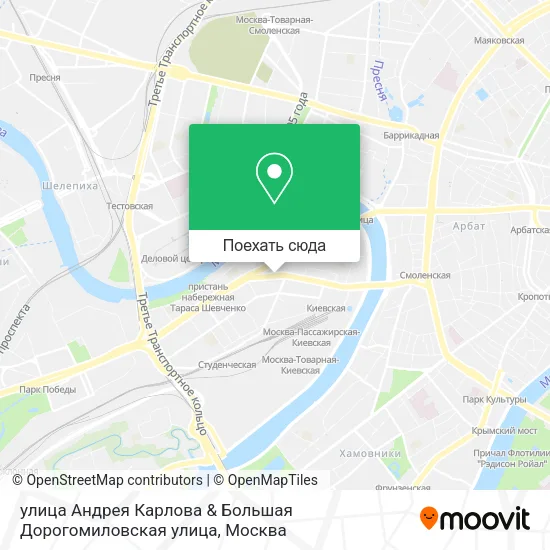 Карта улица Андрея Карлова & Большая Дорогомиловская улица