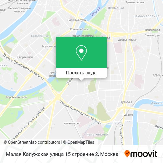 Карта Малая Калужская улица 15 строение 2