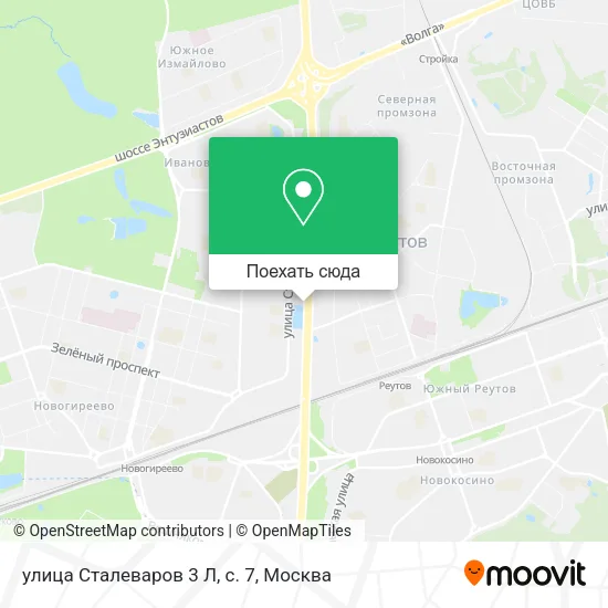 Карта улица Сталеваров 3 Л, с. 7