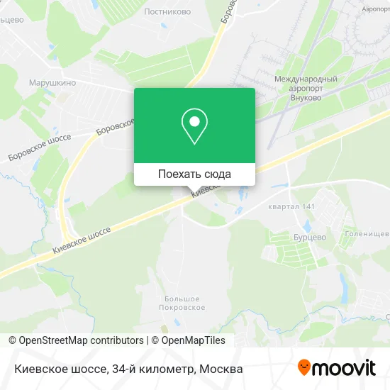 Карта Киевское шоссе, 34-й километр