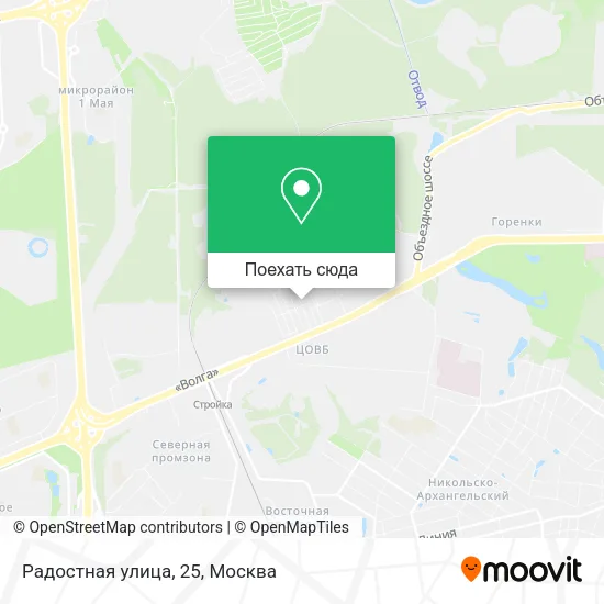 Карта Радостная улица, 25