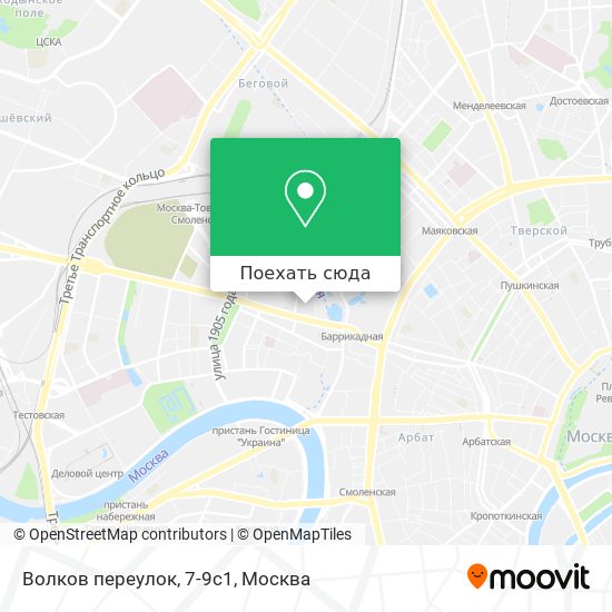 Карта Волков переулок, 7-9с1