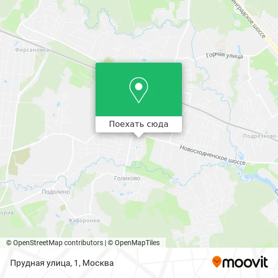 Карта Прудная улица, 1