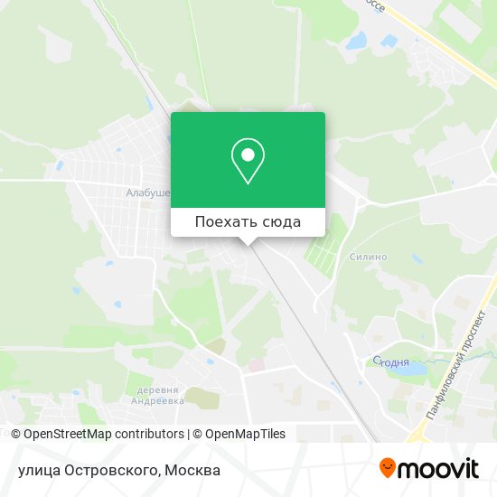 Карта улица Островского