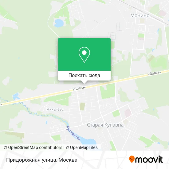 Карта Придорожная улица